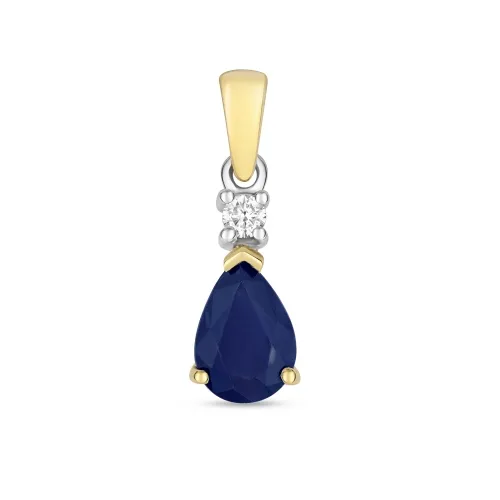Sapphire Pendant Pear Shaped 7X5mm 9ct Gold